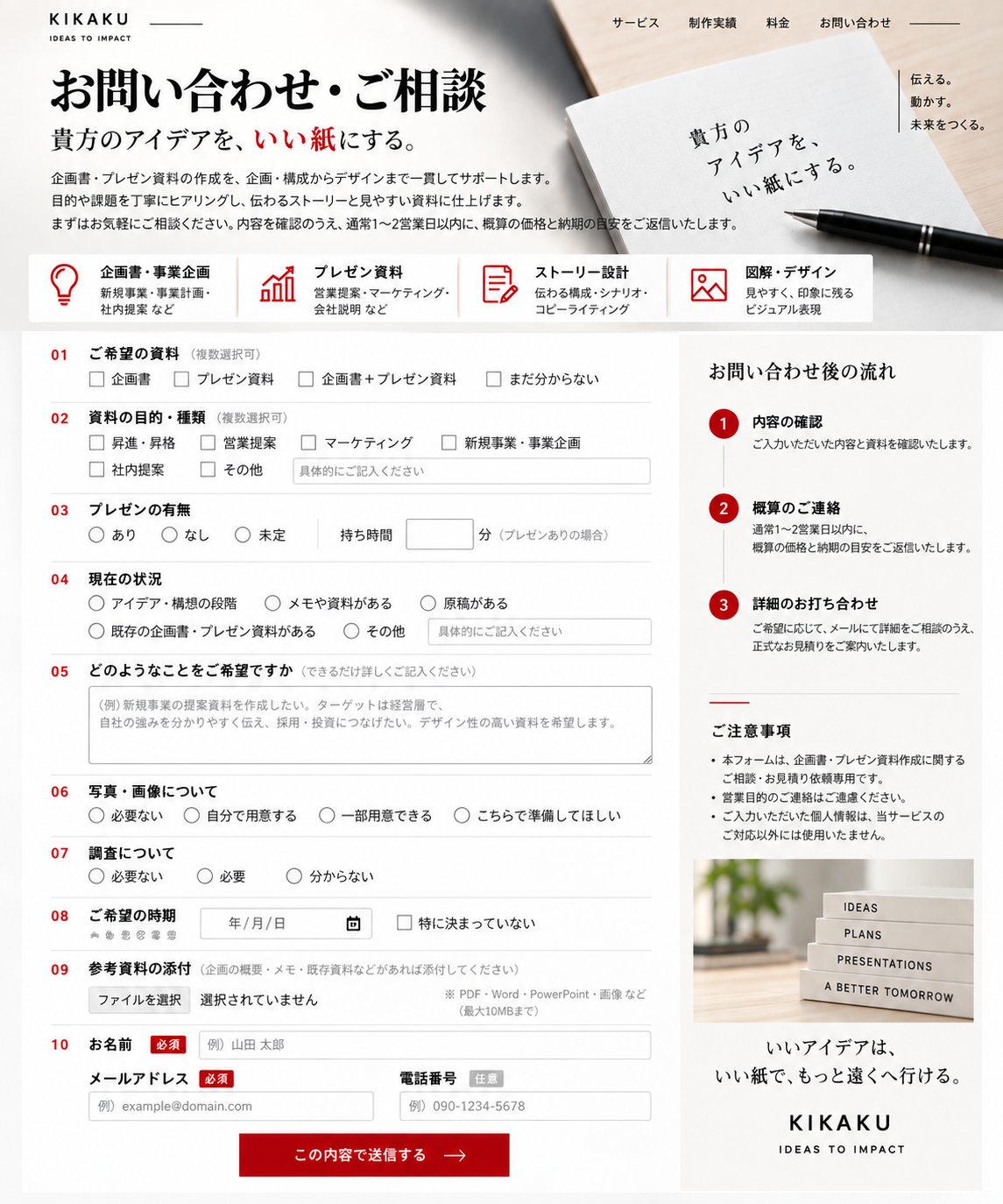 KIKAKU お問い合わせ・ご相談